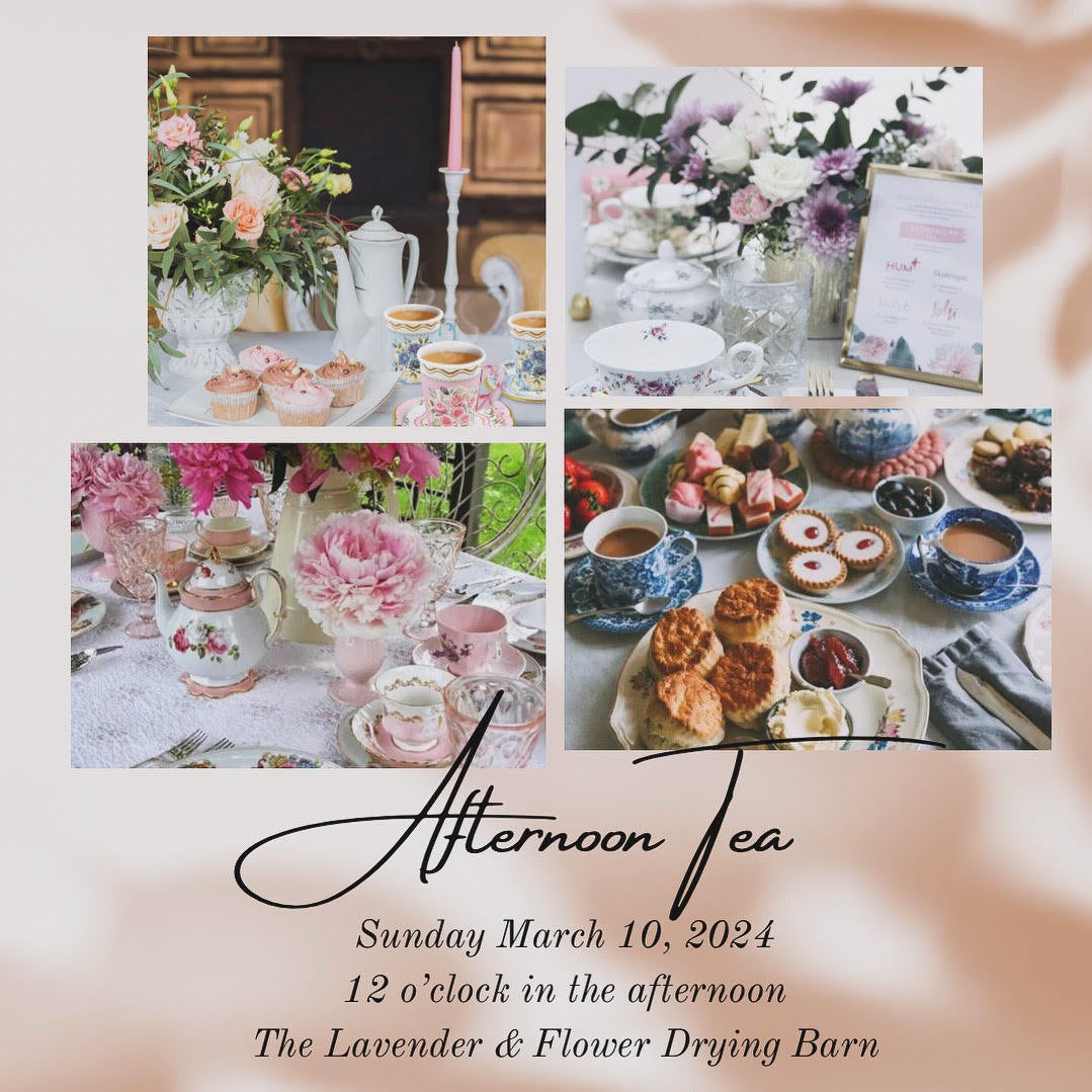 Afternoon Tea Lavender Fields at Warrington Manor